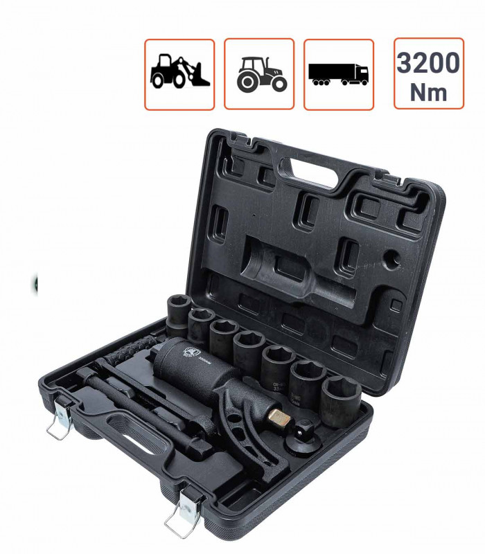 Démultiplicateur de roue 3200 Nm + 7 clés à chocs