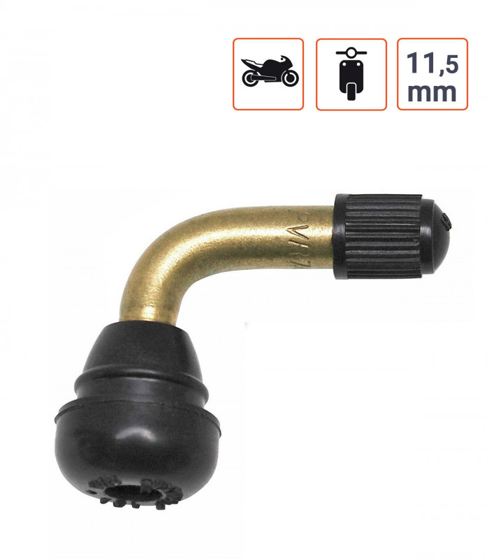 Valve coudée PVR 70 pour scooter et moto.