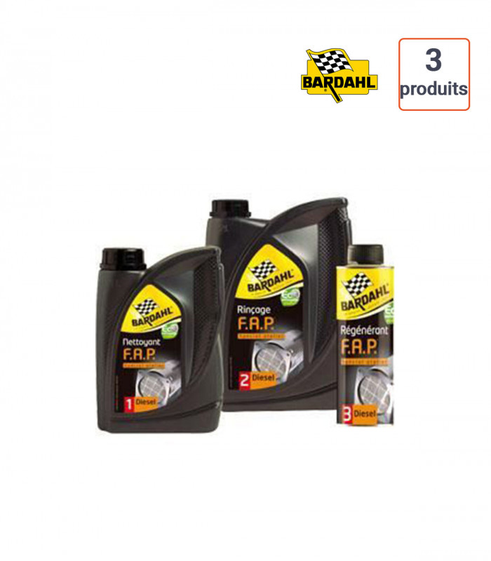 Kit FAP Bardahl avec 1 nettoyant, 1 rinçage et 1 régénérant