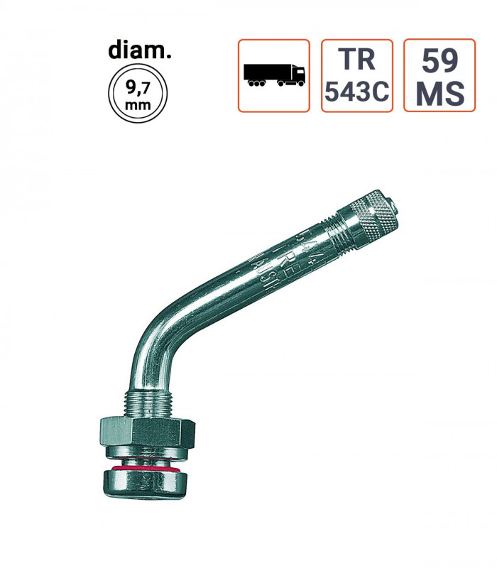 Valve Poids Lourds TR 543C angle 45° ou 59MS par 10 ex.