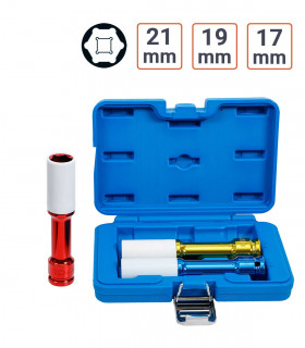 Coffret Douilles à choc 1/2 Extra Longues 17 19 21