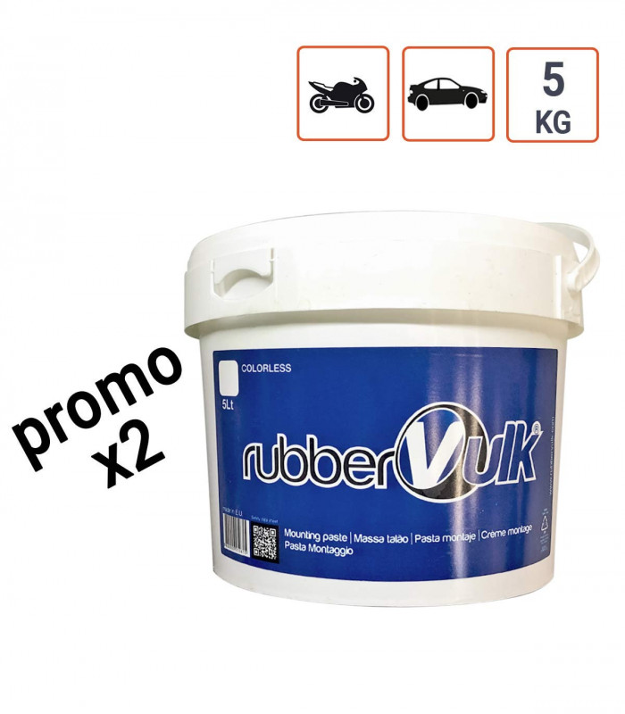 Pack de 2 Graisses de montage pneu BLANCHES en 5Kg.