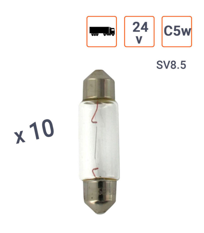 Ampoule Navette C5W 24V 5W - Boite de 10 ex.