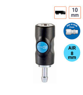Raccord Rapide Prevost S1 Profil 8mm tuyau de 10 mm intérieur