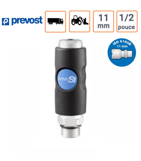 Raccord Rapide Prevost S1 Profil 11mm en MALE 1/2 pouce
