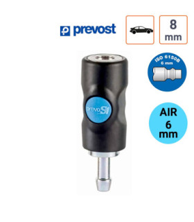 Raccord Rapide Prevost S1 passage air 6mm tuyau de 8 mm intérieur