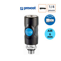 Raccord Rapide Prevost S1 passage air 6mm Mâle 1/4 pouce