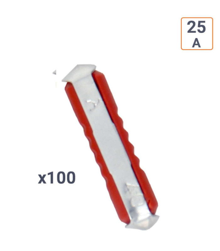 fusible Steatite 25A - boite de 100 fusibles