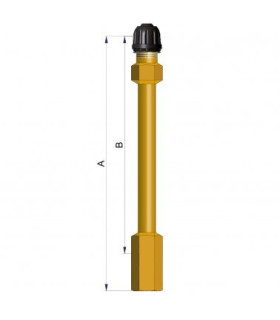 Rallonge rigide laiton 140 mm Schrader