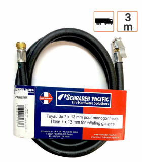 Tuyau de rechange pour mano de gonflage Eurodainu Schrader PL 3 M