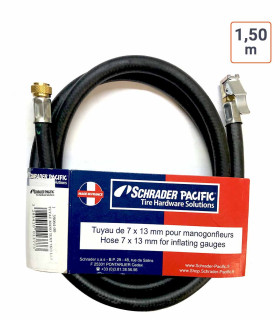 Tuyau de rechange pour mano de gonflage Eurodainu Schrader 1.5 M