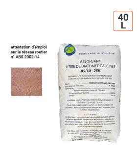 Absorbant Terre de Diatomée sac de 40 Litres