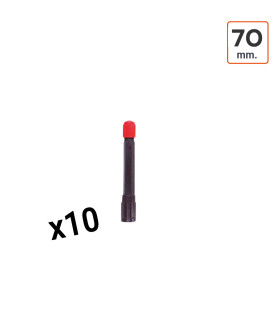 Rallonge de valve plastique droite NOIR 70 mm par 10 ex.