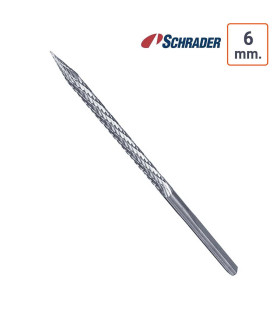 Fraise carbure de tungstène 6 mm Schrader avec étui de protection