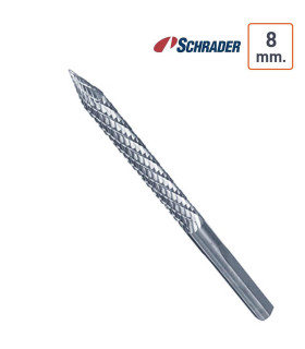 Fraise carbure de tungstène 8 mm Schrader avec étui de protection