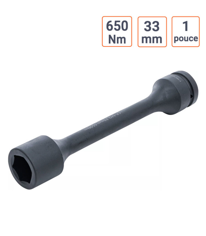 Douille de torsion à contrôle de couple - 1 pouce 33 mm 650 Nm