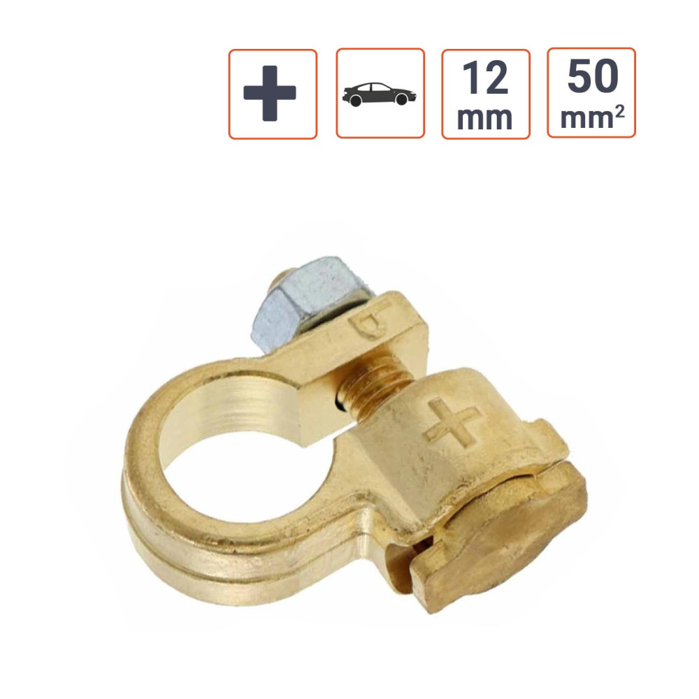 Cosse collier de batterie PL Positif 12mm 50mm²