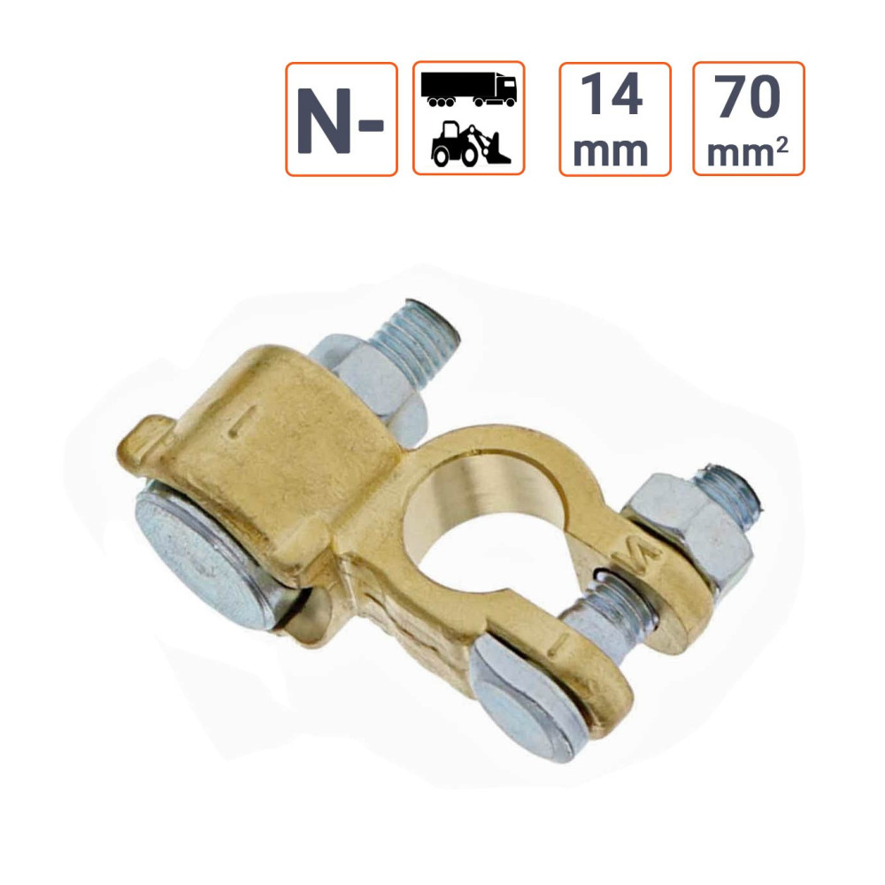Cosse collier de batterie PL Travaux Publics Masse 14mm 70mm²