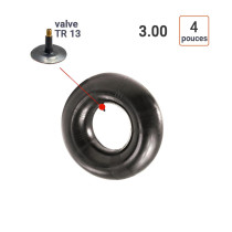 Chambre à Air 3.00-4 ou 300/400-4 valve coudée TR13