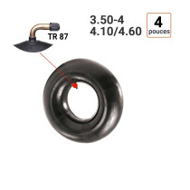 Chambre à Air 3.50-4 4.10/4.60 - 4 valve coudée TR87