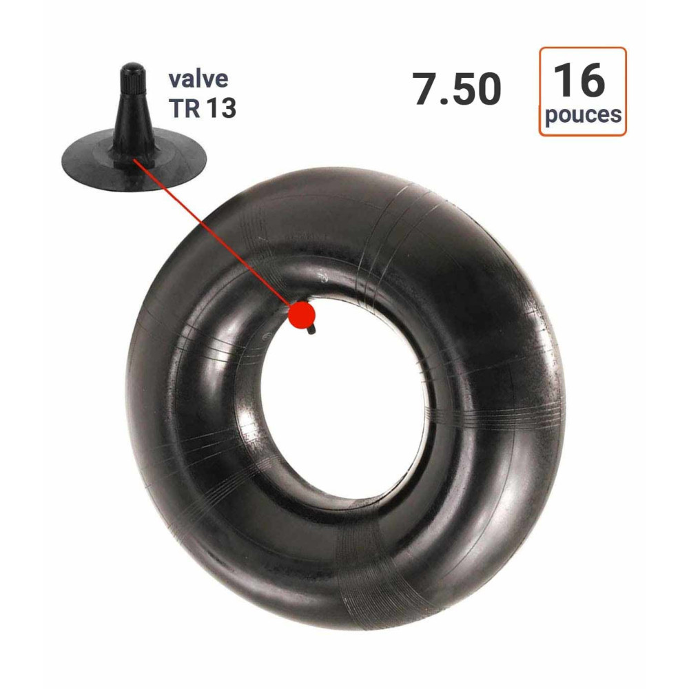 Chambre à Air 7.50-16 valve TR13