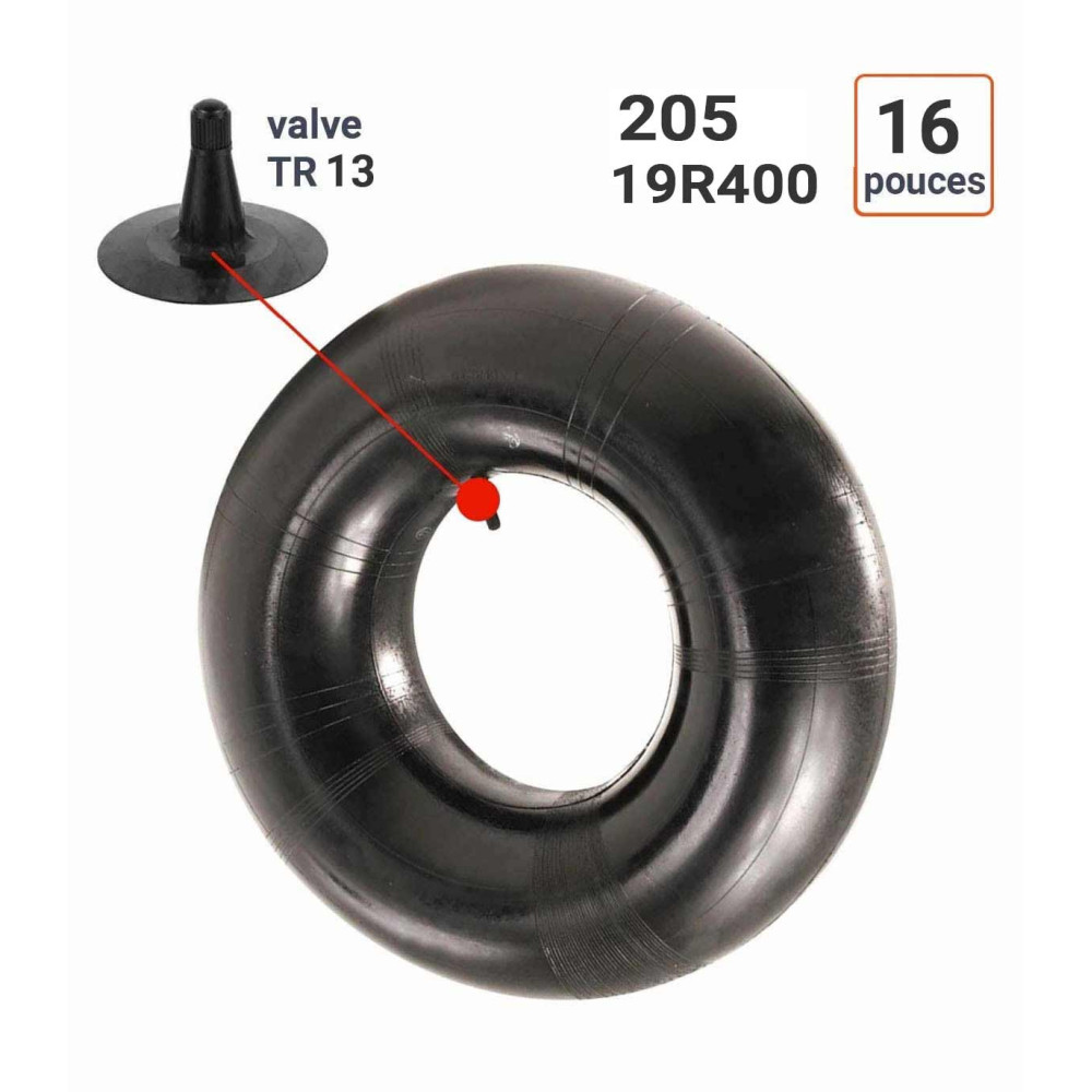 Chambre à Air 205-16 ou 19R400 valve TR13