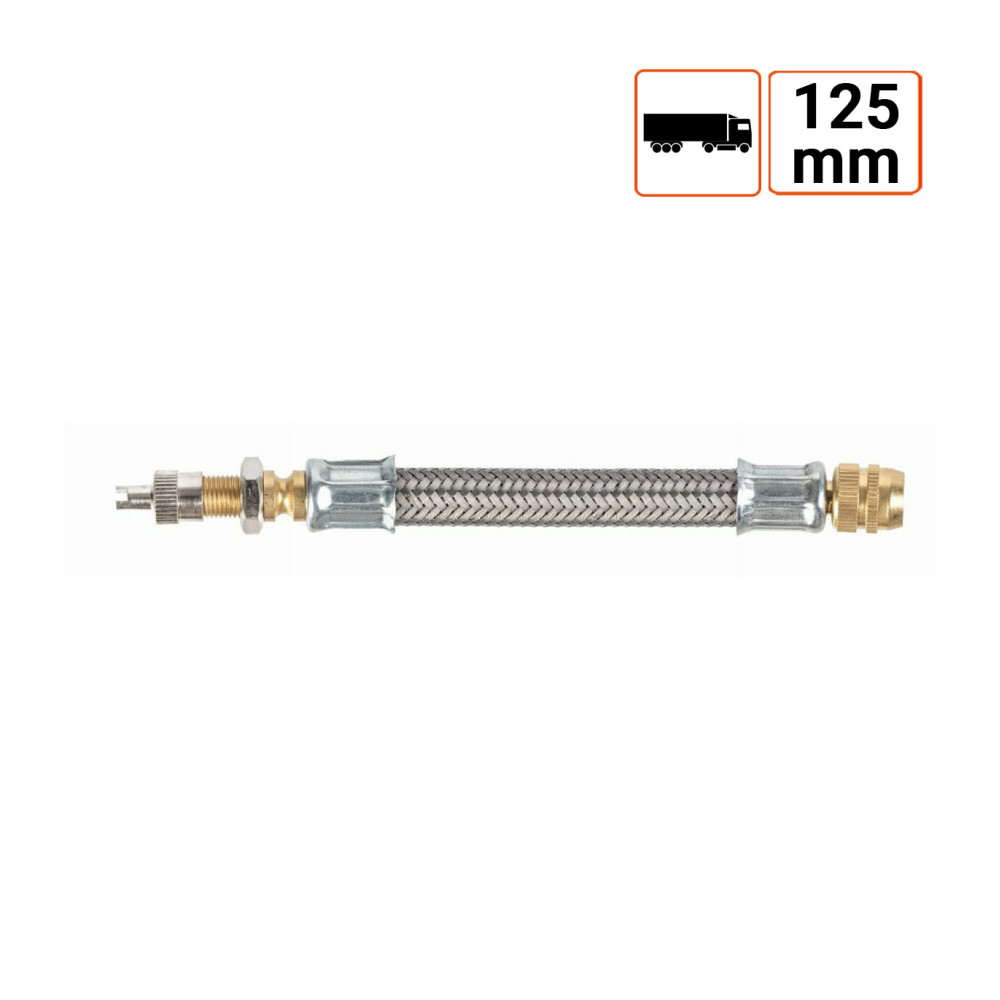 Rallonge de valve de pneu en caoutchouc renforcée 125mm
