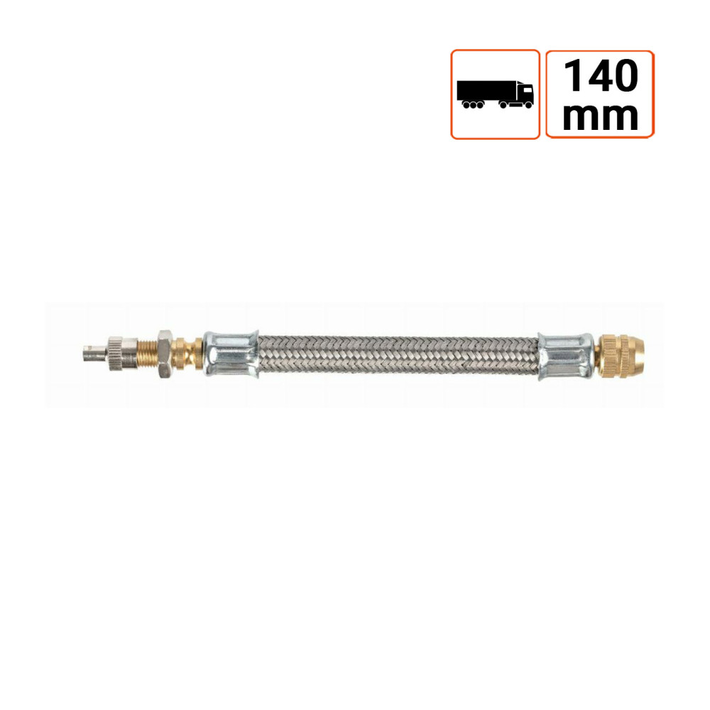 Rallonge de valve de pneu en caoutchouc renforcée 140mm