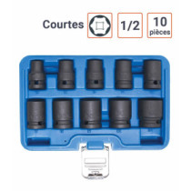 Coffret 10 douilles à choc...