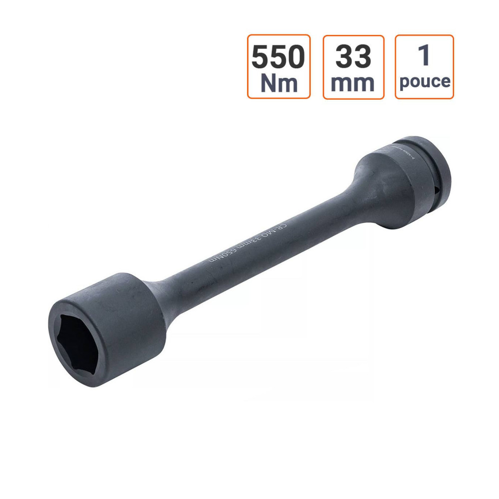 Douille de torsion à contrôle de couple - 1 pouce 33 mm 550 Nm